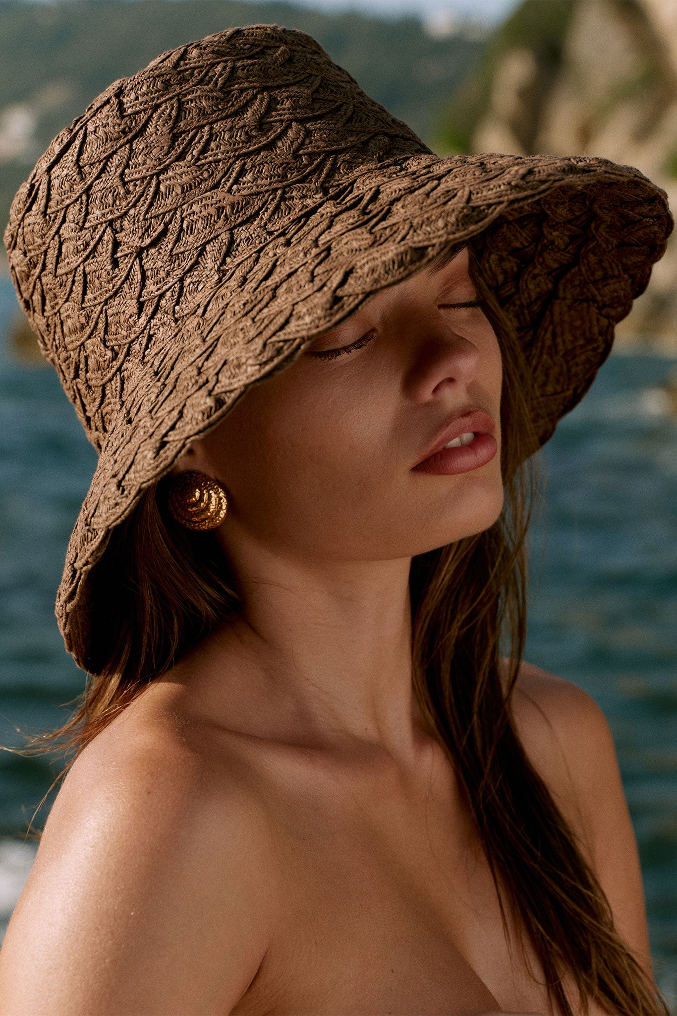 Alternative view of San Remo Hat - Espresso