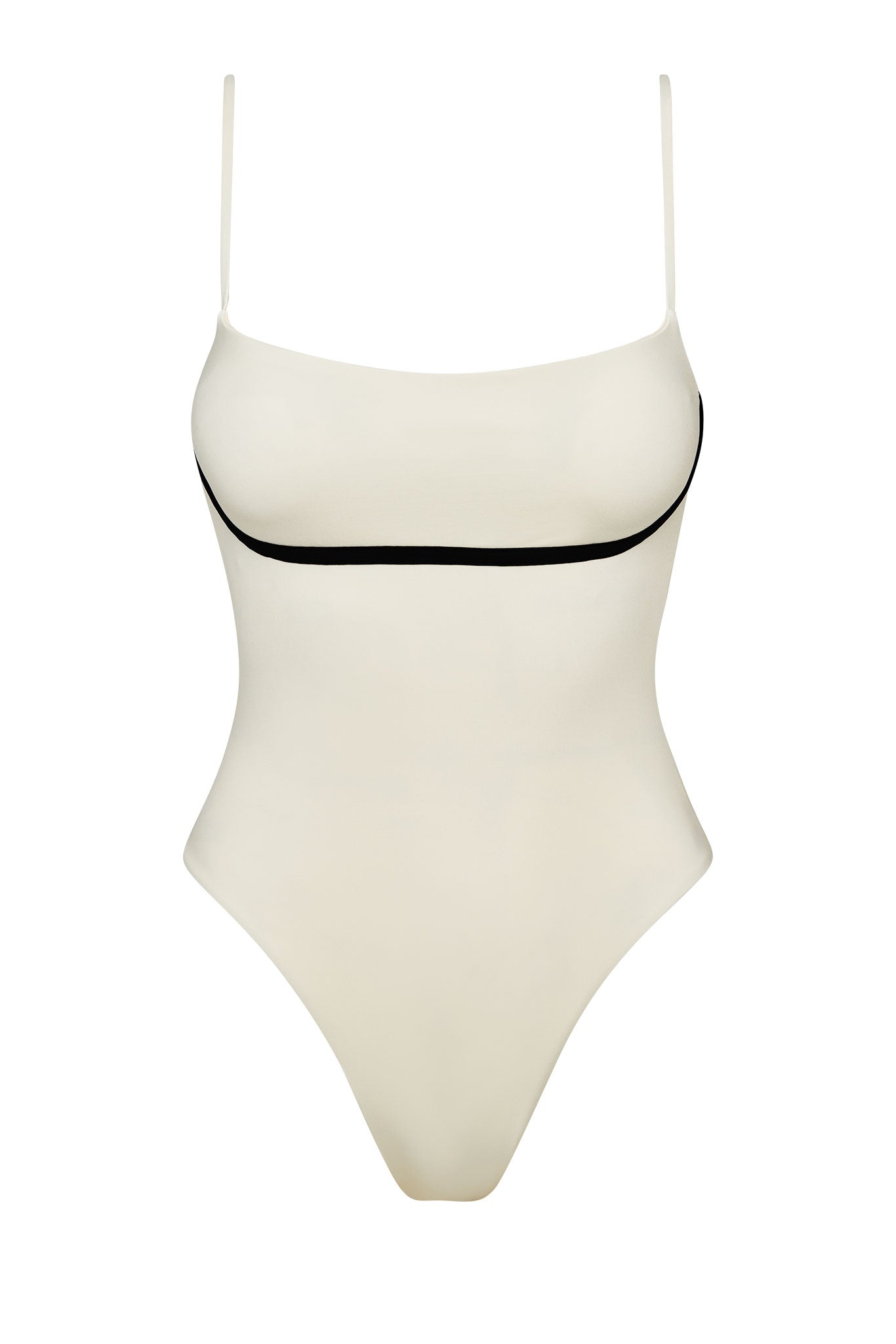 Sausalito One Piece - Ivory/Black