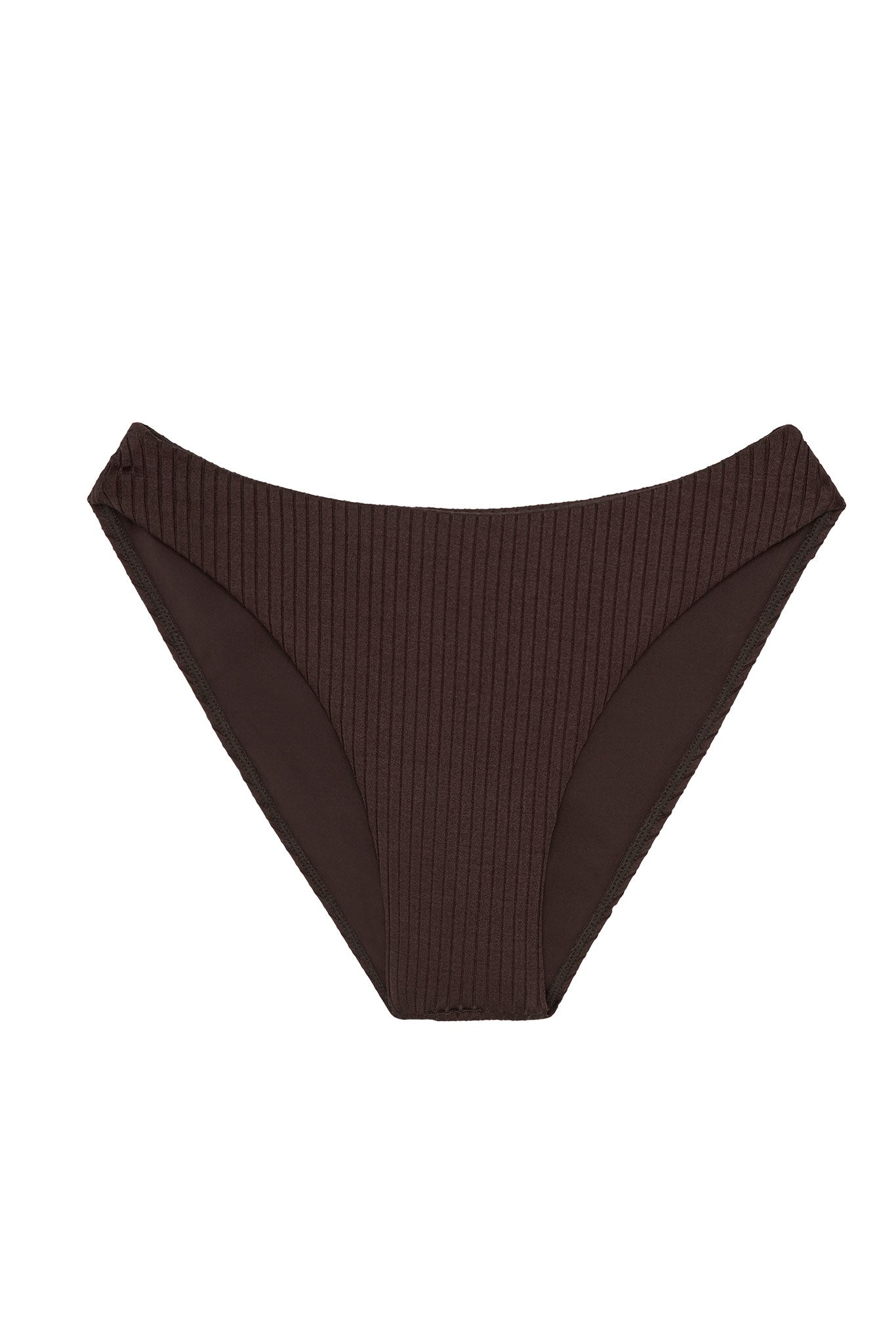 Seychelles Bottom - Espresso Wide Rib (Modest Coverage)