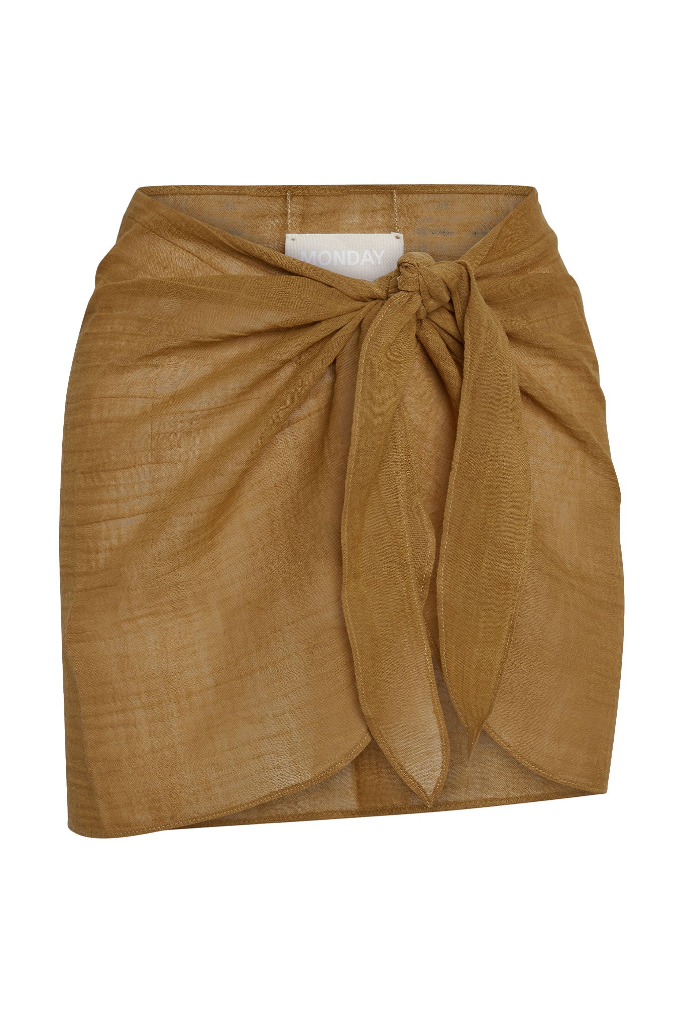 South Beach Sarong - Antique Gold Crinkle Linen