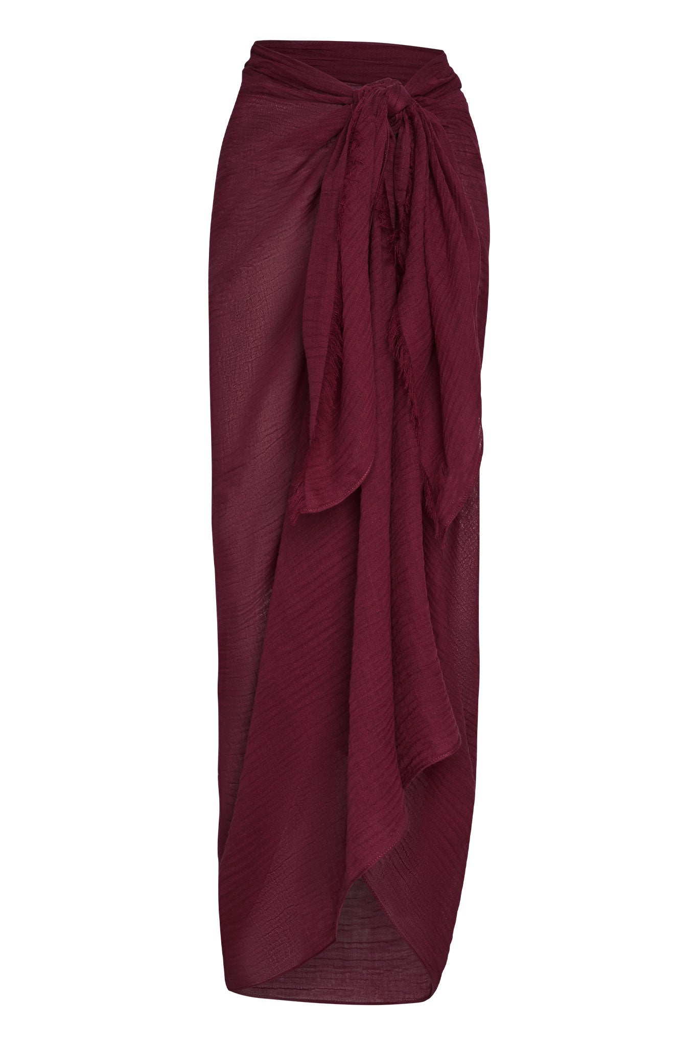 St. Tropez Sarong - Fig Crinkle Linen