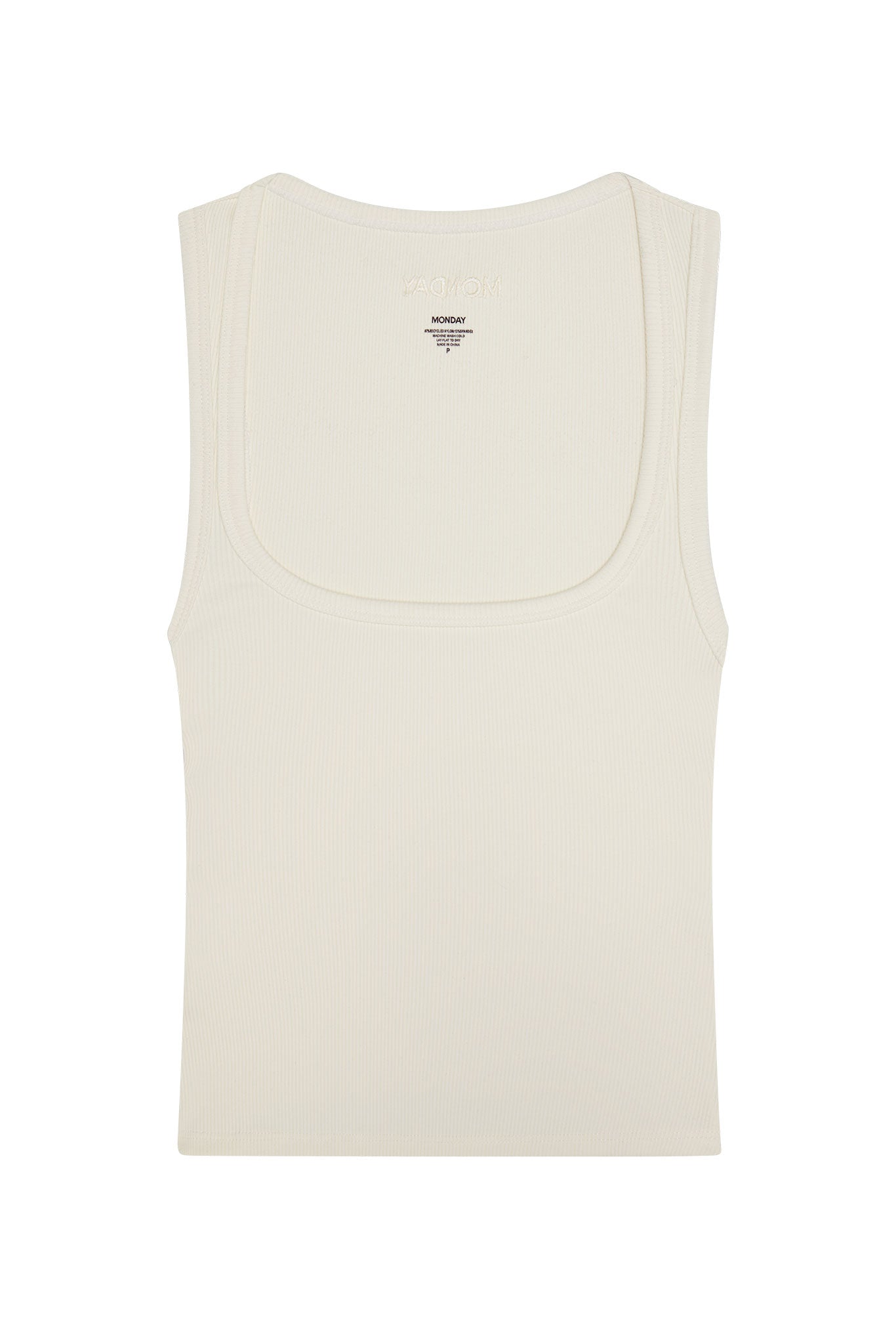 Tash Tank Long   Ivory Rib